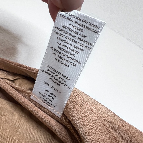 HALSTON Gold Asymmetrical Wide Leg Pants - Picture 7 of 13